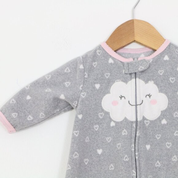 Carter's Baby Girls Heart-Print Microfleece Sleep Bag - Picture 2 of 4